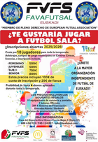 Apertura de Inscripciones para nuevos equipos Temporada 25/26, por 899€ en categoría Senior, 799€ en Sub21 y 599€ en Femenina y Juvenil. Además REGALO de 10 Equipaciones Deportivas, 2 Balones Oficiales y 2 entradas del Alaves o Baskonia.